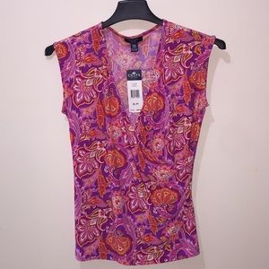 Chaps Swirl Multicolor Top